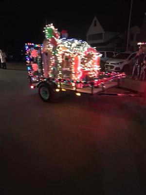 Patterson Rec's gingerbread house PLFD Holiday Parade 2018