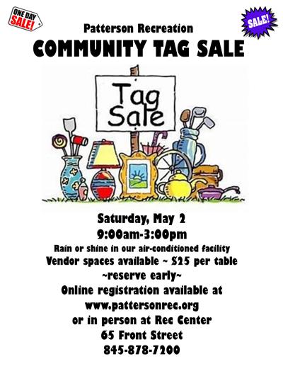 Town of Patterson Recreation & Parks: Community Tag Sale at the Rec